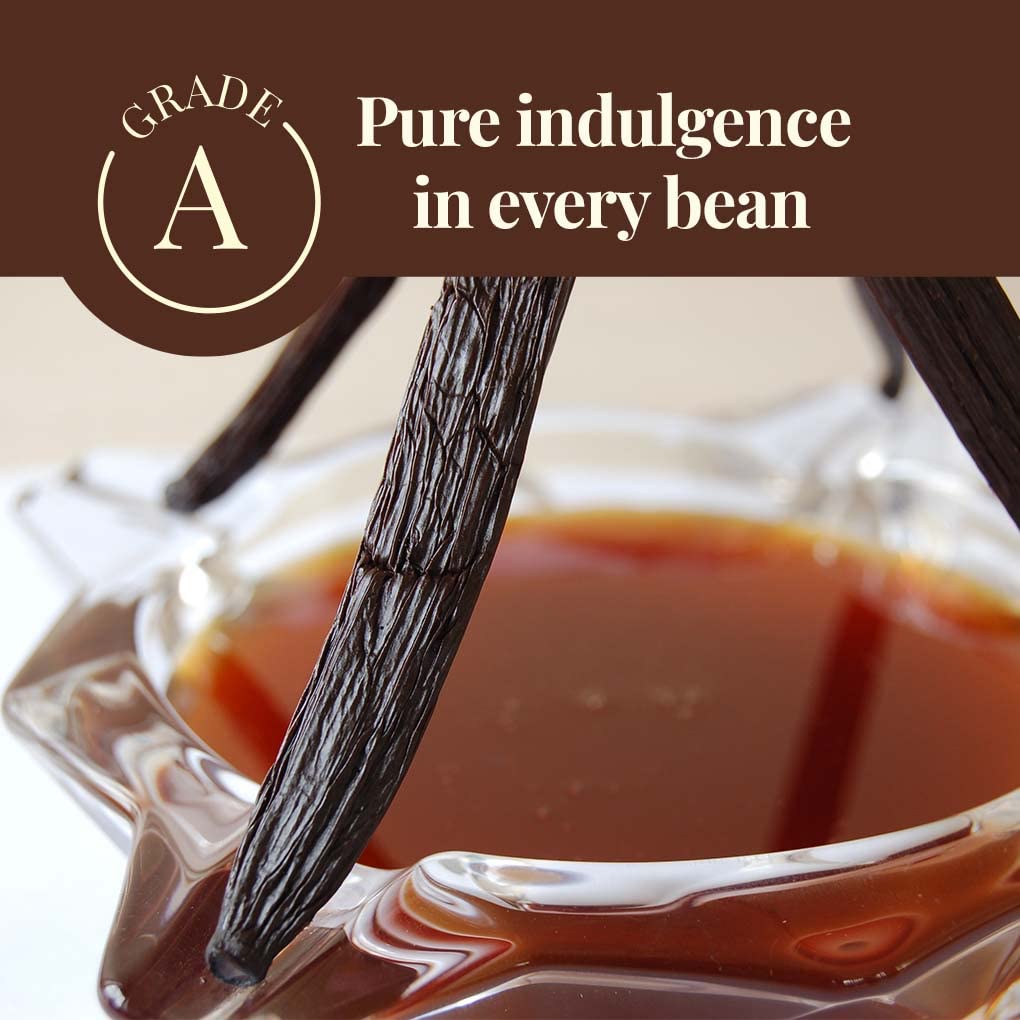 25 Whole Vanilla Beans Grade A + | Premium Vanilla Bean Pods for Making VanillaExtract | NON GMO | Perfect for Homemade Extract, Baking, Ice cream, Desserts |~6-8 Inches | NYVanilla.