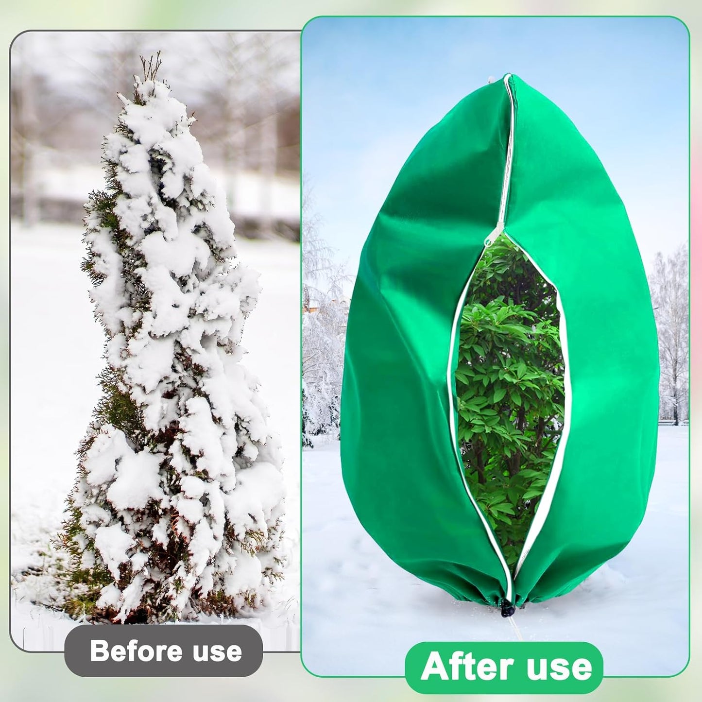DQS 2 Pack Plant Covers Freeze Protection, 70.8" x82.6" Winter Frost Protection Blankets Frost Cloth,Suitable for Outdoor Winter Frost, Cold Weather, shrubs, Trees, Jackets, and coverings