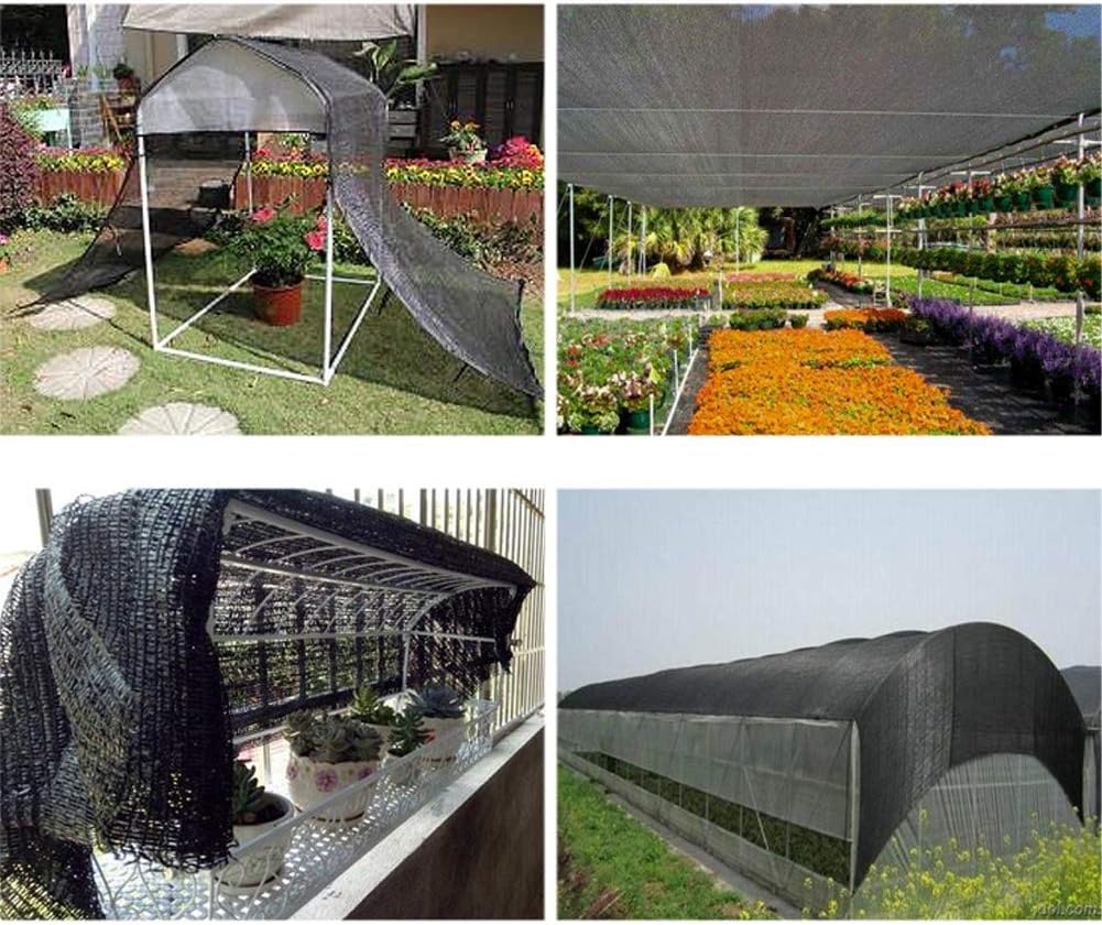 winemana 40% Black Shade Cloth, 10 x 14 FT Durable Mesh Tarp with Grommets, Resistant Garden Sun Shade Netting, Shading Antifreezing for Pergola, Greenhouse, Plants Growing, Chicken Coop