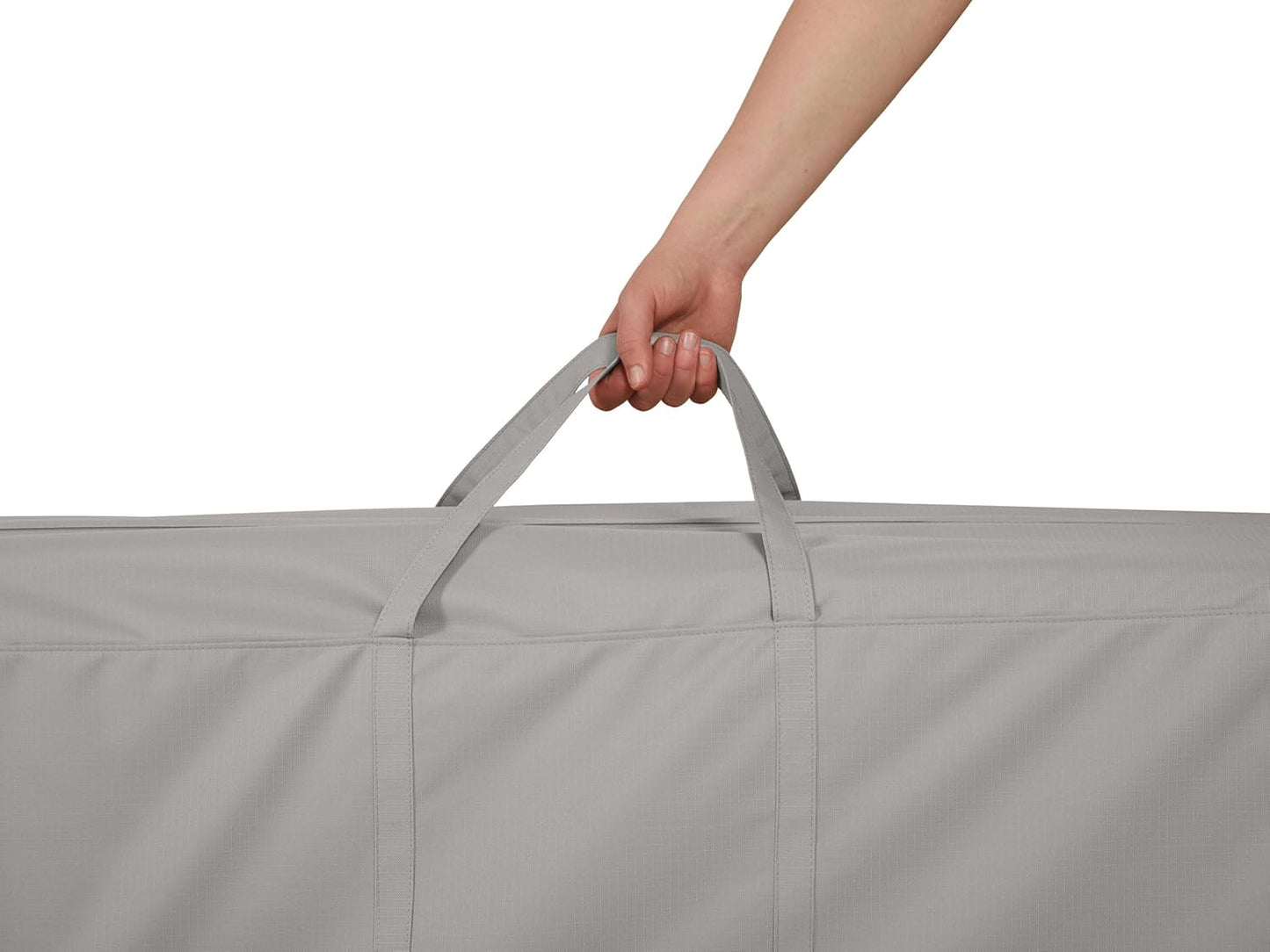 Covermates Cushion Storage Bag - Heavy-Duty Polyester, Weather Resistant, Water Resistant Zipper, Cover Accessories, 48Wx 16D x 22H, Ripstop Grey