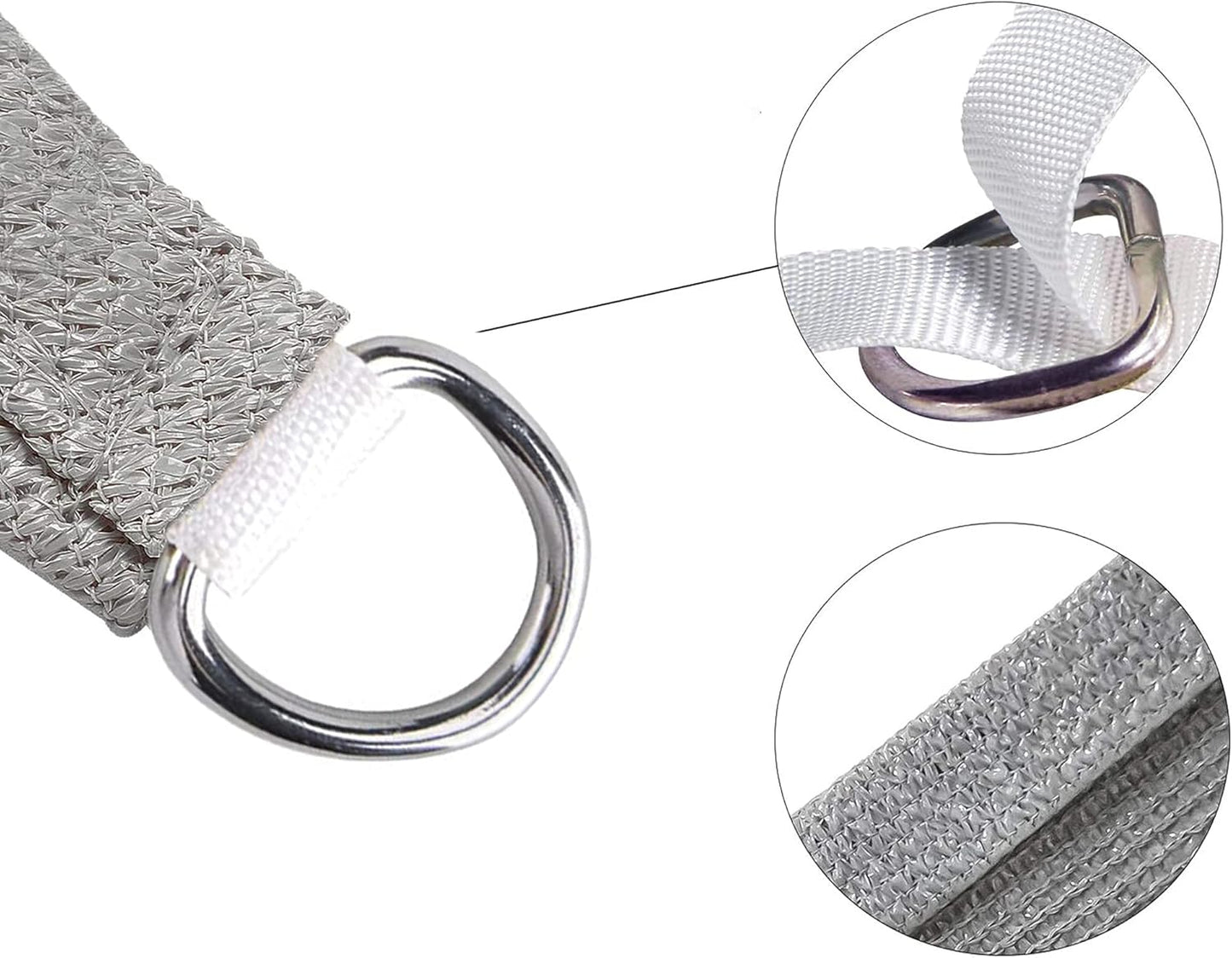 10' x 12' Gray Rectangle Sun Shade Sail SSP1212 Canopy Durable Fabric UV Block Awning,We Make Custom Orders