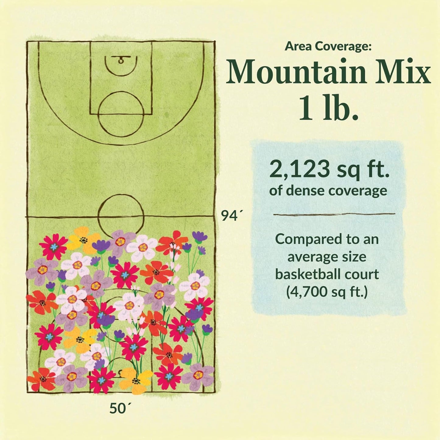 Ferry-Morse Rocky Mountain Mix Bulk Wildflower Seeds, 1lb