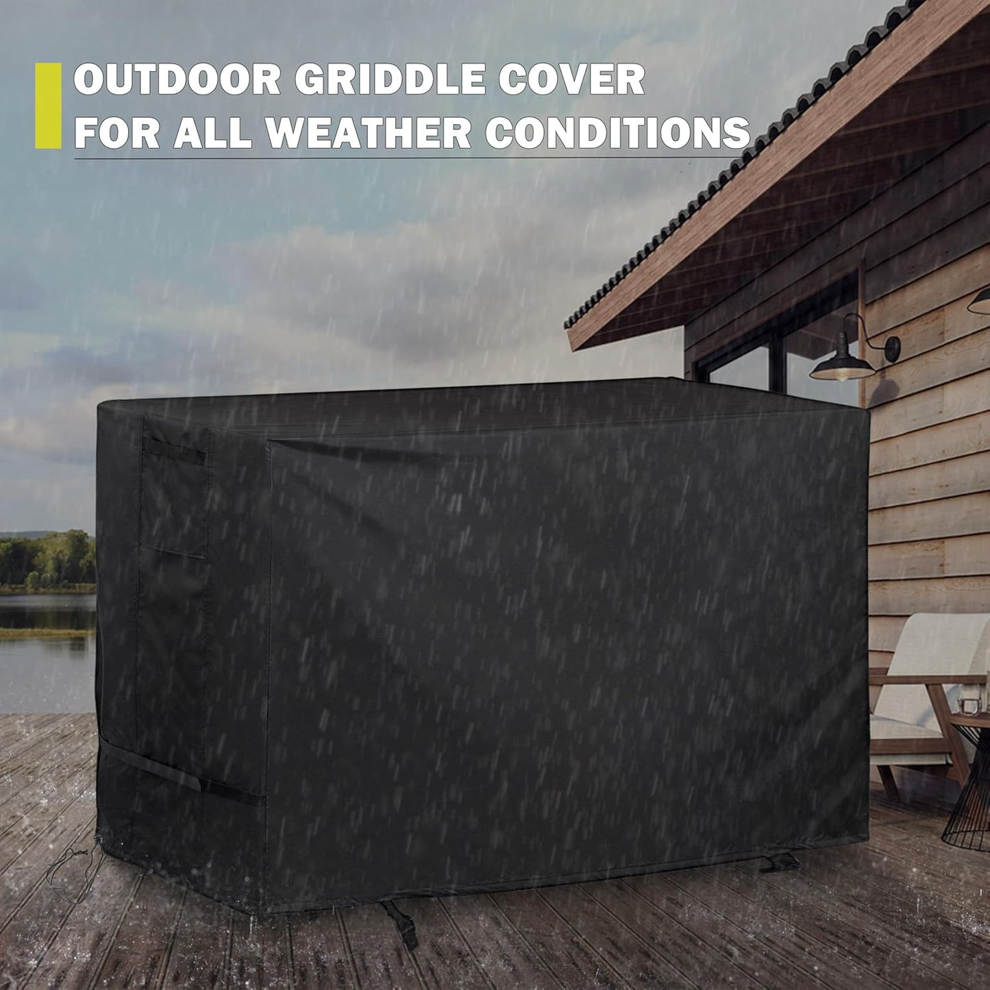 Griddle Cover for Royal Gourmet GB8001B 8-Burner Gas Grill, Flat Top Grill Cover for Royal Gourmet GB8003 8-Burner Outddor Griddle-Waterproof