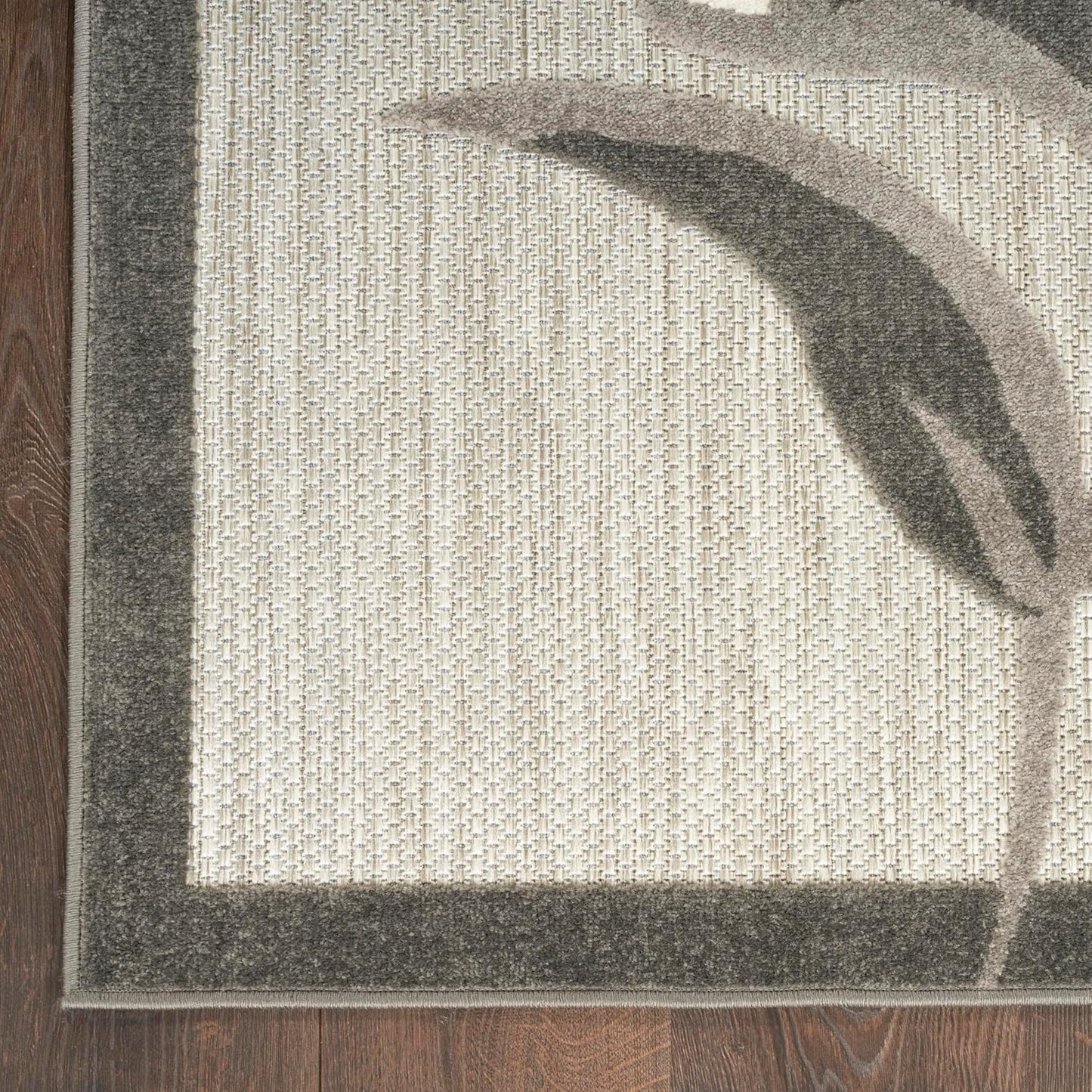Nourison Home Aloha Indoor-Outdoor Beige 9' x 12' Area Rug, Easy Cleaning, Non Shedding, Bed Room, Living Room, Dining Room, Kitchen (9x12)