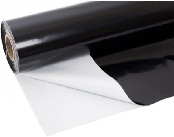 Farm Plastic Supply - 12 Mil String Reinforced Black/White Pond Liner - 12 Mil Fish Pond Liner, Pond Liners for Outdoor Ponds, Koi Ponds, Garden Fountain, Containment Liner (6' x 40')