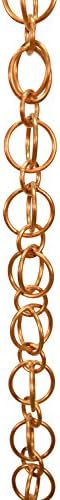 Nutshell Stores Double Loops Rain Chain - Copper - 17 Feet