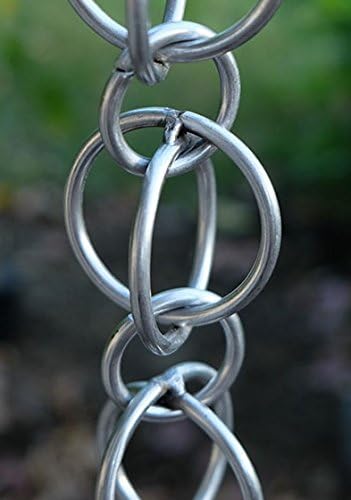 Nutshell Stores Double Loops Rain Chain - Stainless Steel - 17 Feet