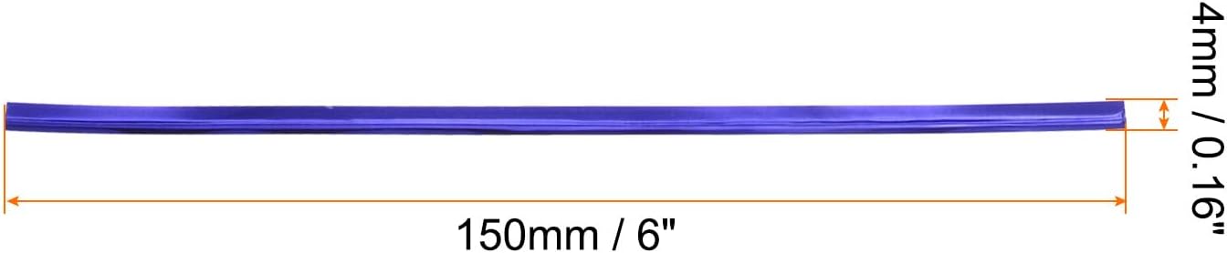 HARFINGTON 800pcs Bag Twist Ties 6" Reusable Plastic Metallic Twist Ties Wire Cable Ties for Party Bread Candy Cake, Blue