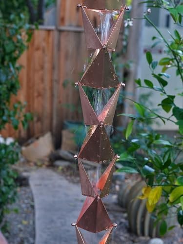 Nutshell Stores Origami Rain Chain - Copper - 8 Feet