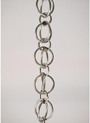 Nutshell Stores Double Loops Rain Chain - Stainless Steel - 11 Feet