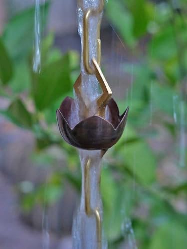 Nutshell Stores Lotus Rain Chain - 15 Feet
