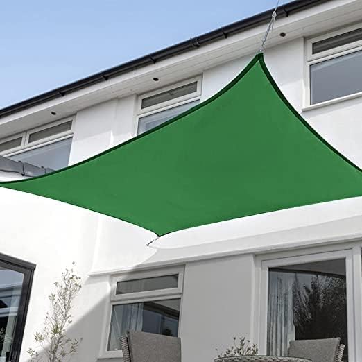 KANAGAWA 7'X12' Dark Green Custom Size Sun Shade Sail Rectangle UV Block Canopy Cover for Patio Backyard Lawn Garden Outdoor (Customized Available)