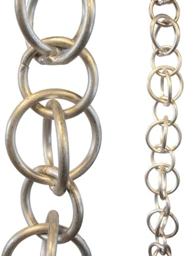 Nutshell Stores Double Loops Rain Chain - Aluminum - 6 Feet