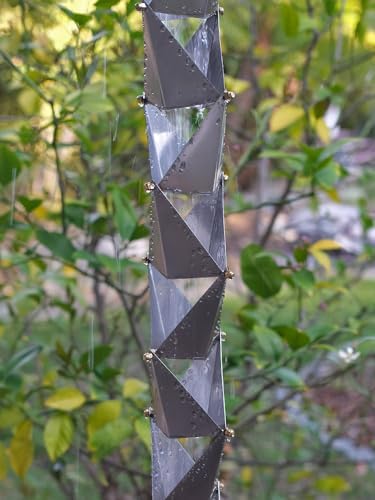 Nutshell Stores Origami Rain Chain - Stainless Steel - 19 Feet