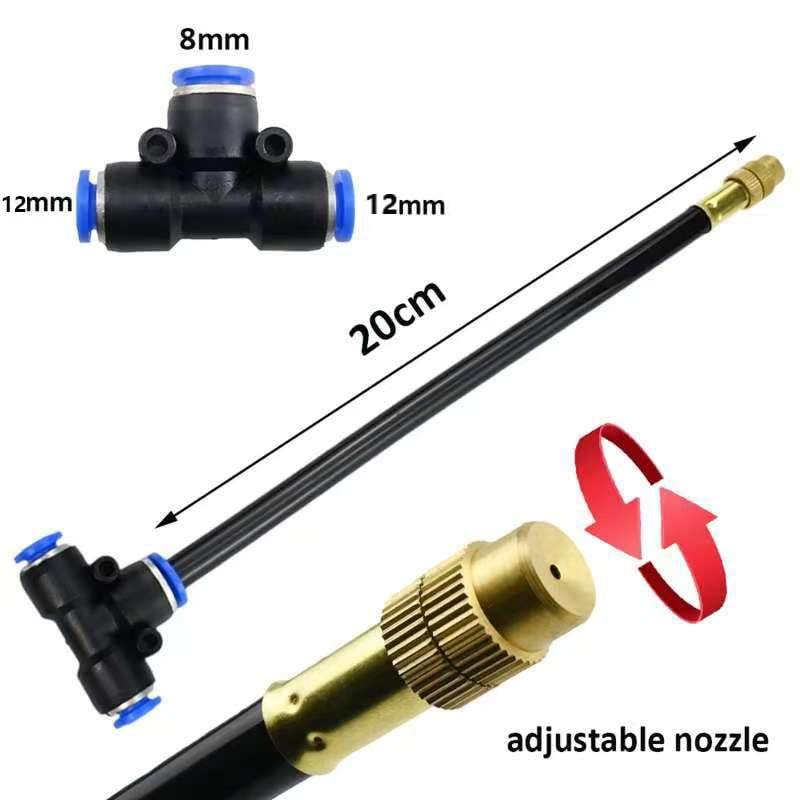 Drip Irrigation Kit Automatic Watering System for Potted Plants, 360 Degree Adjustable Copper Micro Sprinklers, Quick Connect Tubing Fittings for Garden, Lawn, Patio, Balcony(15 Nozzles)