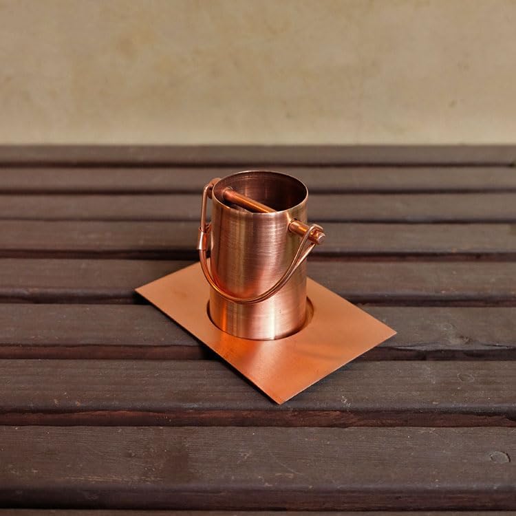 Nutshell Stores Medium Square Cups Rain Chain - Patina - 11 Feet