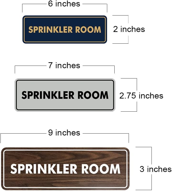 Signs ByLITA Standard Sprinkler Room Sign (Red) - Large