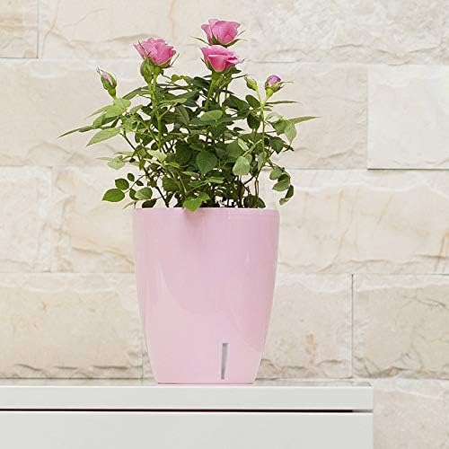 Santino 4.9 Inch ORCHIDEA Self Watering Pots for Orchids in Sand (Set of 3) - Decorative Wicking Planter with w/Great Aerification, Drainage and Water Level Indicator