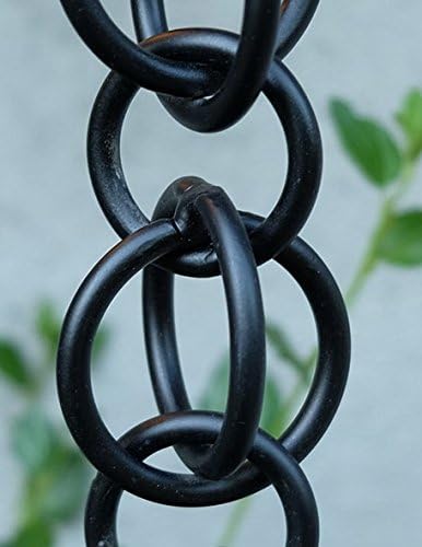 Nutshell Stores Double Loops Rain Chain - Black - 6 Feet