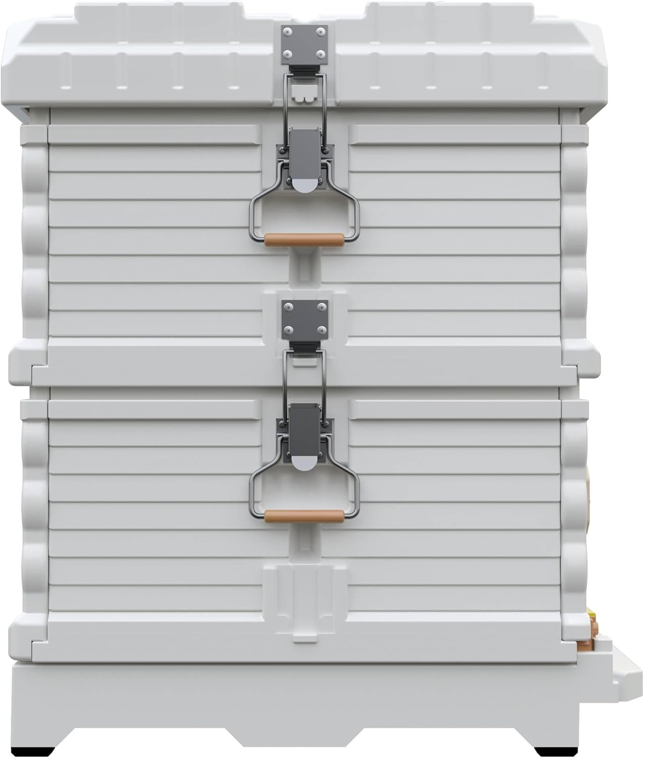 Ergo Insulated 10 Frame Bee Hive Set [NO Frames Included] (Double Deep, White Body Yellow Entrance)