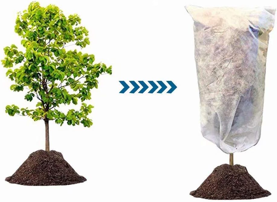 Agfabric Plant Cover Freeze Frost Protection Bag 0.9oz 84"x72",Shrub Jacket for Cold Winter Weather,White,4 Pack,