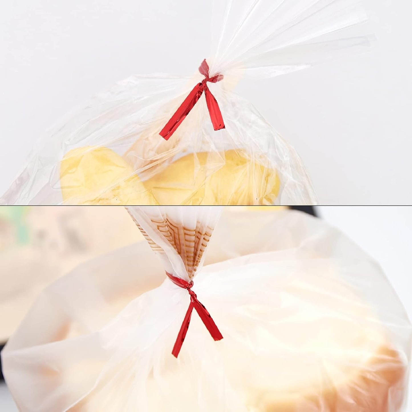 800 Pcs 4" Metallic Twist Ties(Red) for Bakery Ties, Candy Bags, Coffee Bags, Goodie Bags Ties