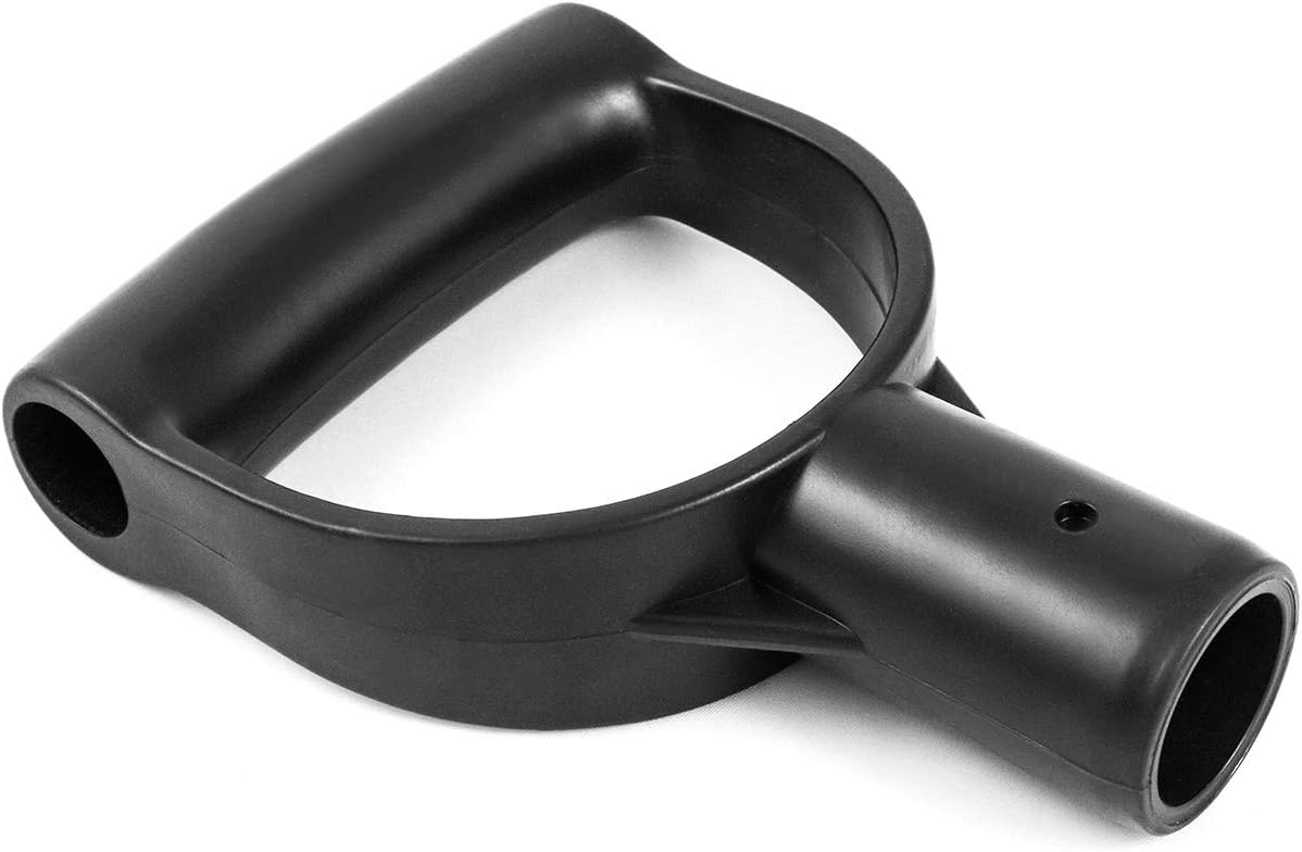 QWORK Shovel D Grip Handle, 1-1/8" Inside Diameter PVC D Shaped Grip Shovel Handle Replacement for Digging Raking Tools