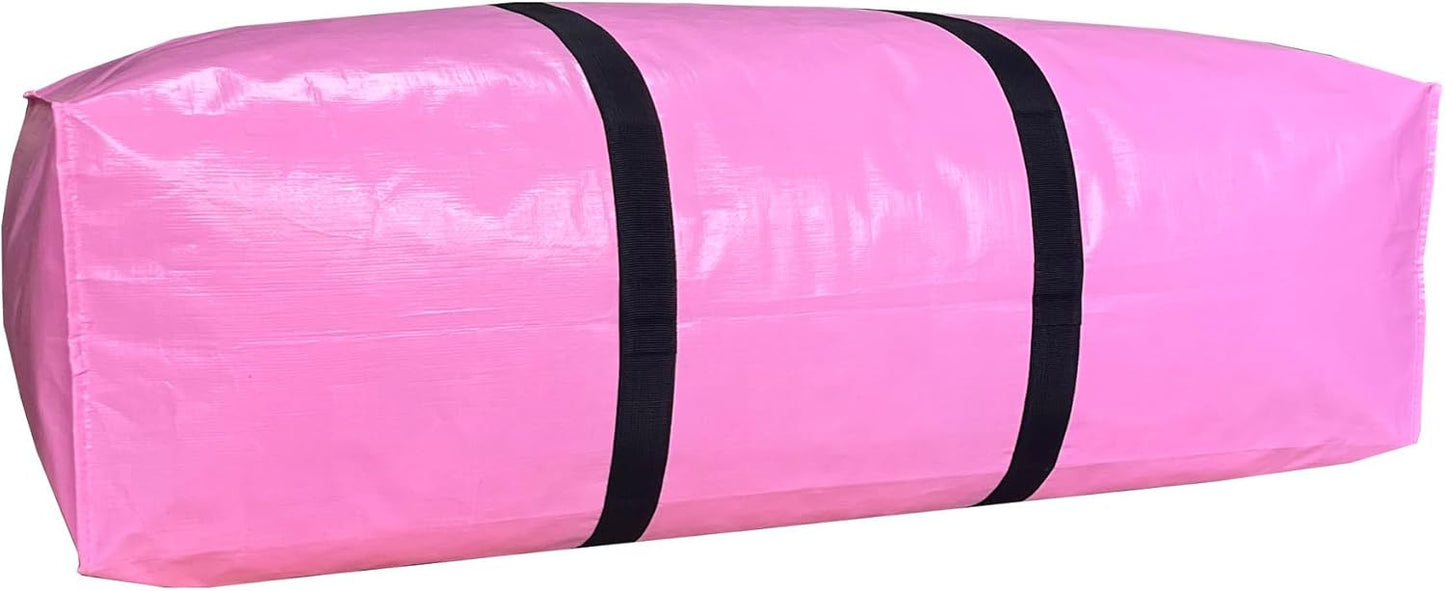 Extra Large Storage Bags, Jumbo Moving Tent Storage Bags, Waterproof Foldable Big Pink XL Duffle Bag for Travel, 38x23x11inch - 1PACK