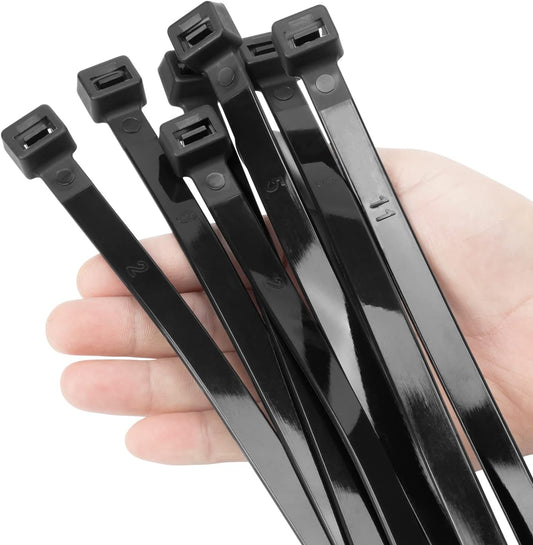 XINGO 60 inch Blcak Zip Ties Heavy Duty 20 PCS, 250 lbs Ultra Strong Plastic Wire Ties, Large Cable Ties Extra Long Tie Wraps, Indoor and Outdoor UV Resistant