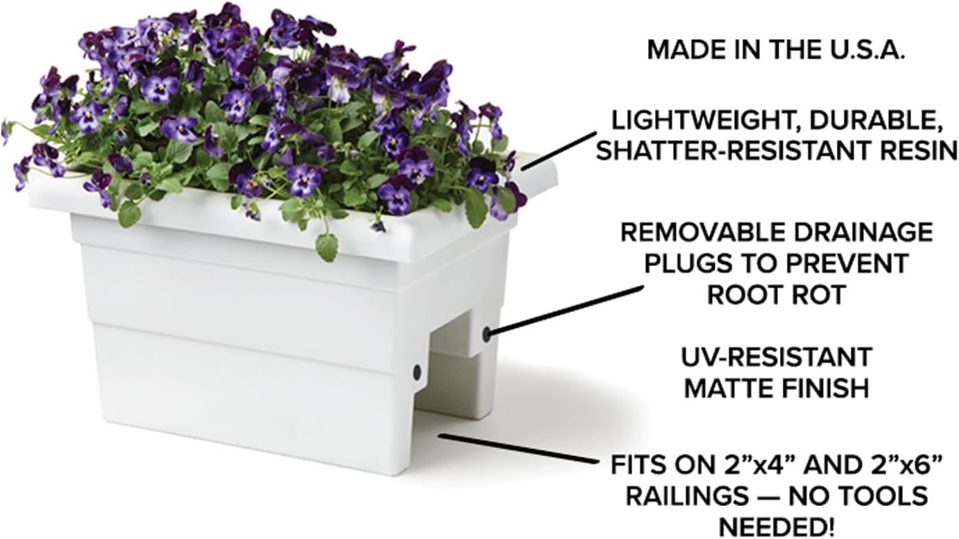Root & Vessel Countryside Rail Planter, Brown, 24"