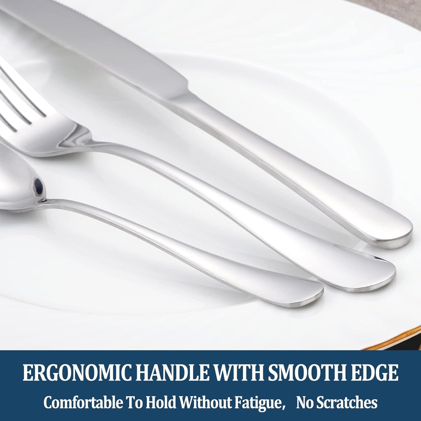 24 Piece Dinner Forks Set, Food-Grade Stainless Steel Silverware Forks, Cutlery Fork, Metal Fork for Home, Kitchen or Restaurant, Mirror Polished, Dishwasher Safe - 8 Inch