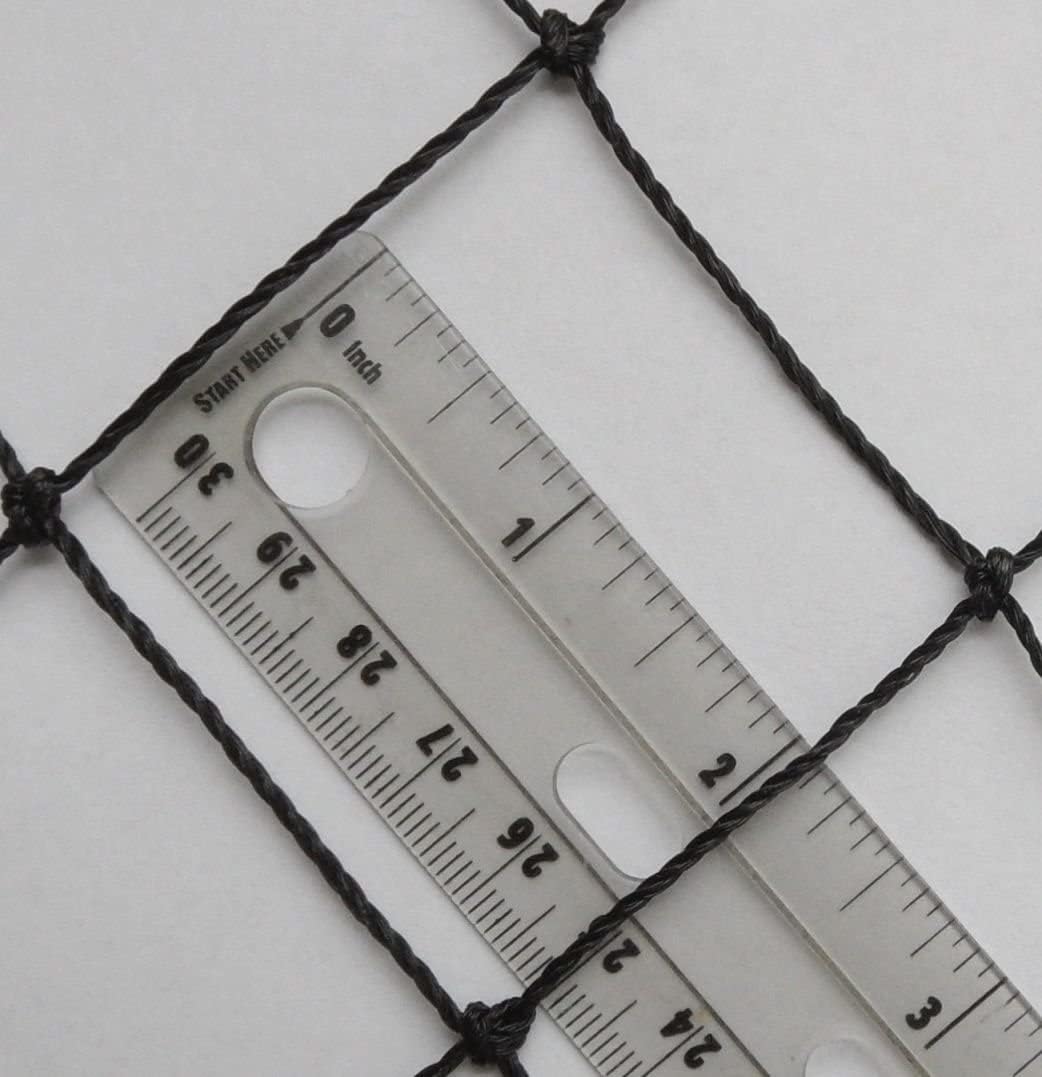 Poultry Netting 1" or 2" Mesh Heavy Knotted Nets Aviary Gamefowl Quail Chicken Bird Block Net Long Lasting Break/Burst 85/245 lb Polyethylene 8-10 Year Lifespan (25' X 50', 2)