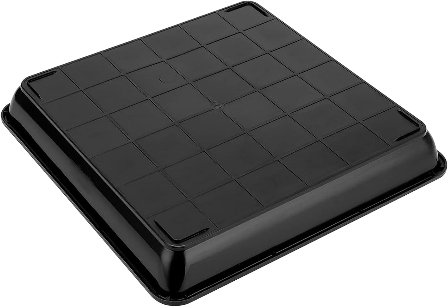 JOIKIT 15 PCS 11.4 x 11.4 x 1.5 Inch Square Plant Saucer, Plastic Plant Saucer Drip Tray, Square Flower Pot Tray for Indoors and Outdoor Plant Pots, Black