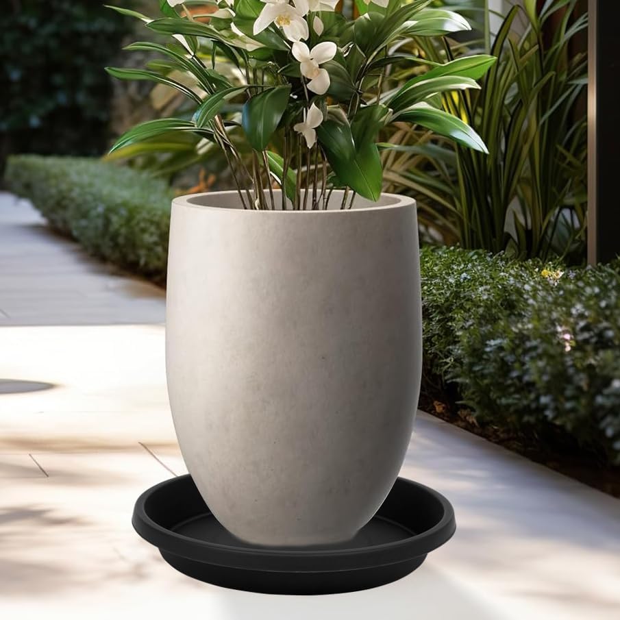 2 Pack Plant Saucer 14 Inch, Durable Plant Trays for Pots, Plant Drip Trays, Plant Water Catcher Tray for Plants, Plastic Plant Saucers for Indoors no Holes
