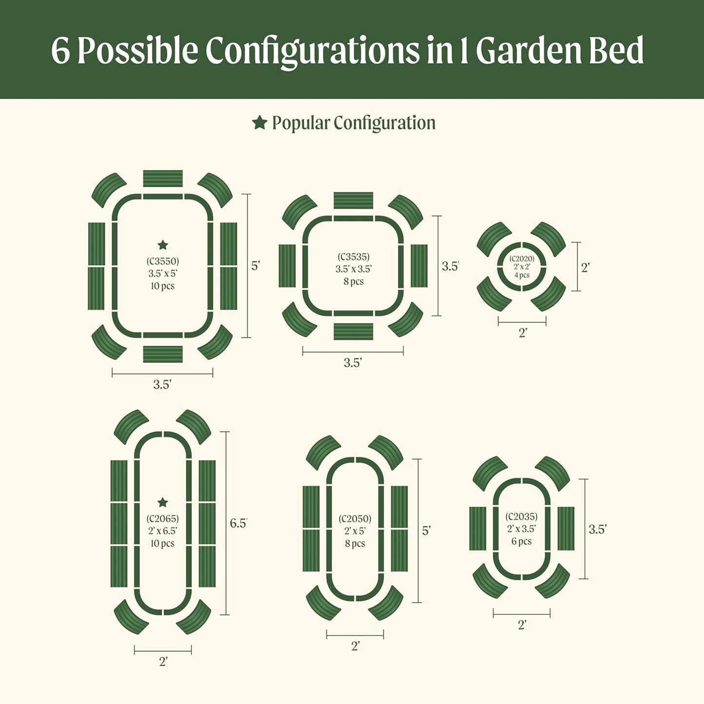 Vego garden 26" Extra Tall Raised Garden Bed Kits, 6 in 1 Modular Raised Planter Box for Vegetables Flowers Fruits Oval Metal Raised Garden-Modern Gray
