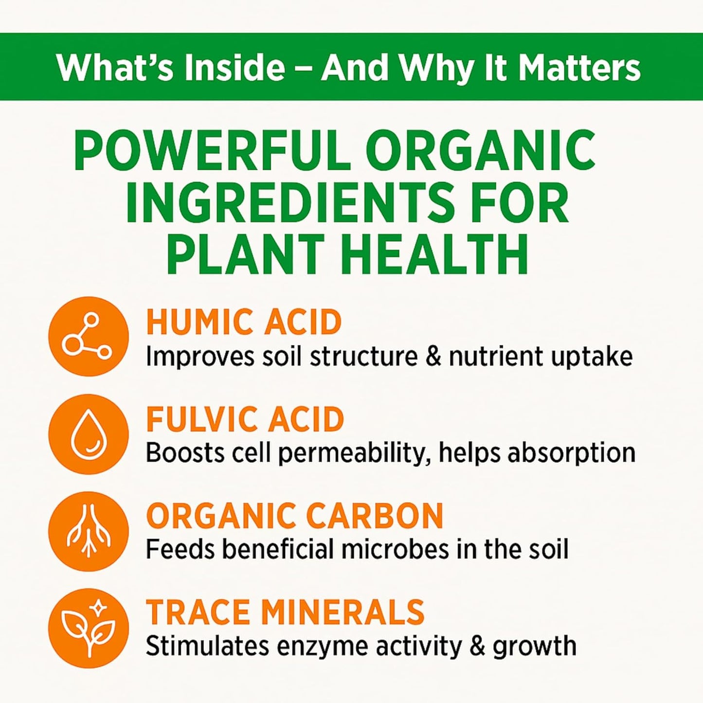 Organic Liquid Humic Acid,32 fl oz Concentrate