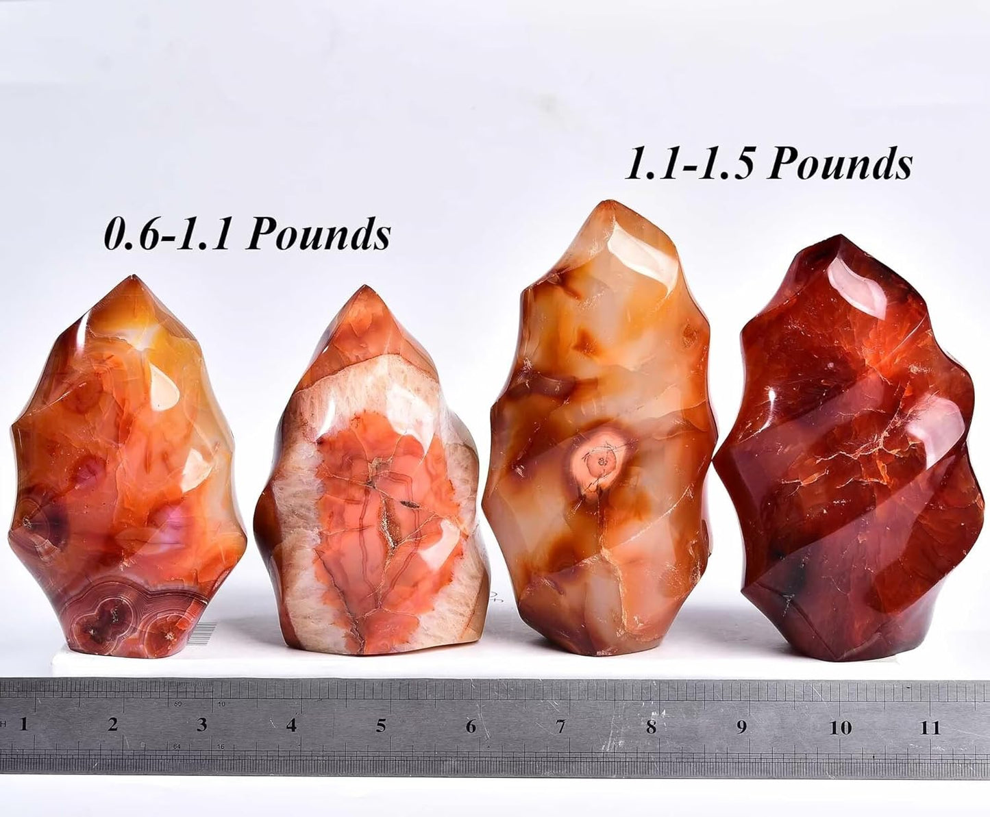 Red Agate Flame Shaped Stone Towers Obelisk Natural Healing Crystal Quartz Reiki Energy Decoration Home Office 0.6-1.0LBS