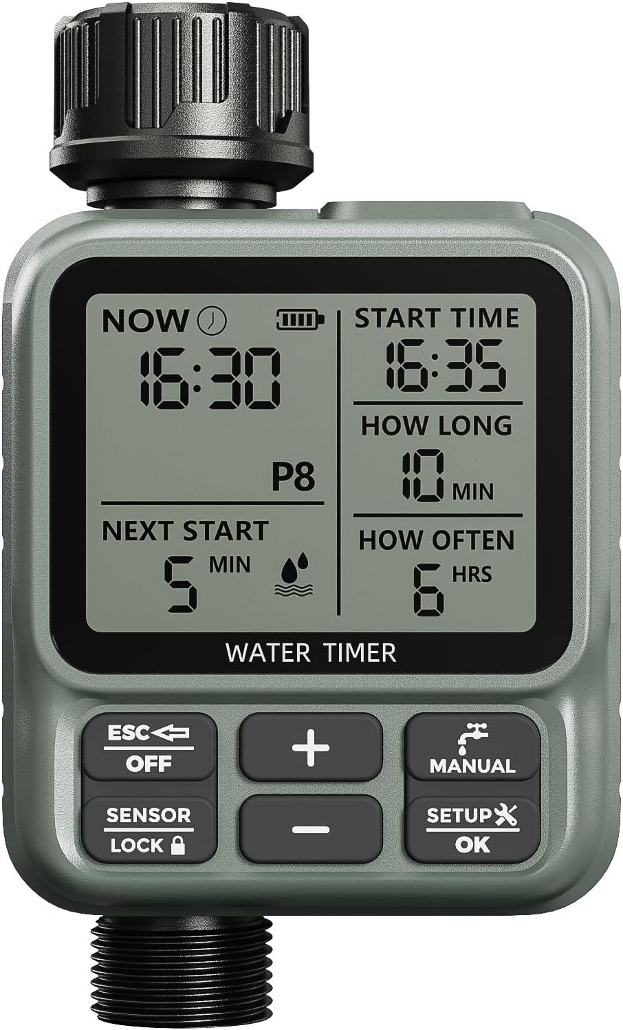 Water Timer for Garden Hose- Large LCD Display Irrigation Timer | Programmable Automatic Watering System for Gardens, Lawns Automatic Irrigation System