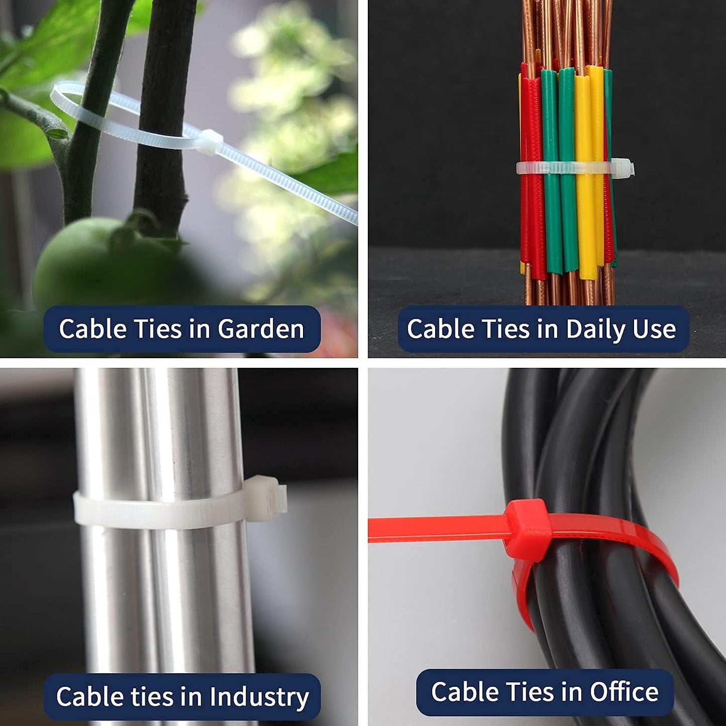 XINGO Nylon Cable Zip Ties Self Locking Plastic Wire Ties with 40 Lbs Tensile Strength for Indoor and Outdoor 12 Inch 500 Pack Apple Green
