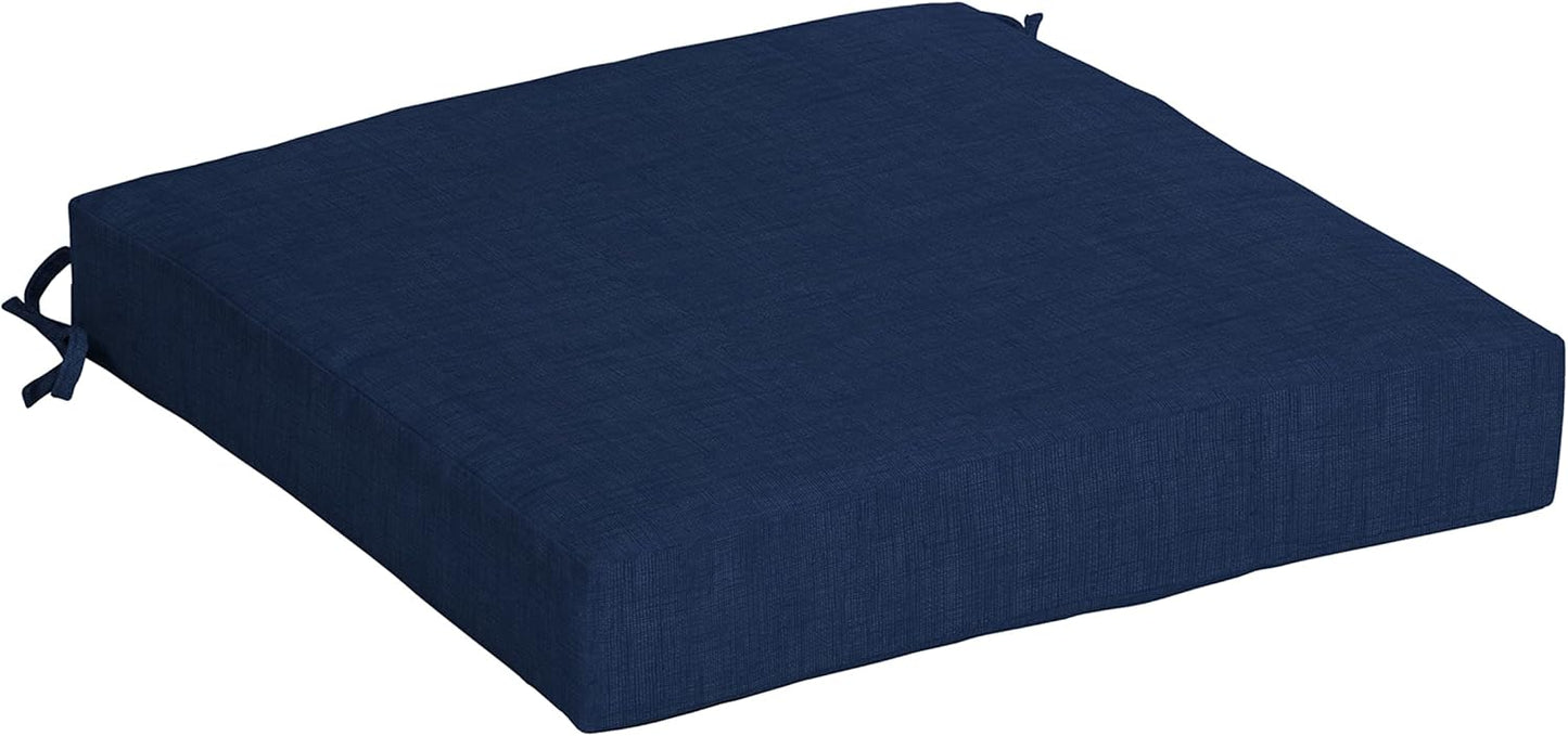 Arden Outdoor Seat Cushion, 19 x 19, Rain-Proof, Fade Resistant Sapphire Blue Leala