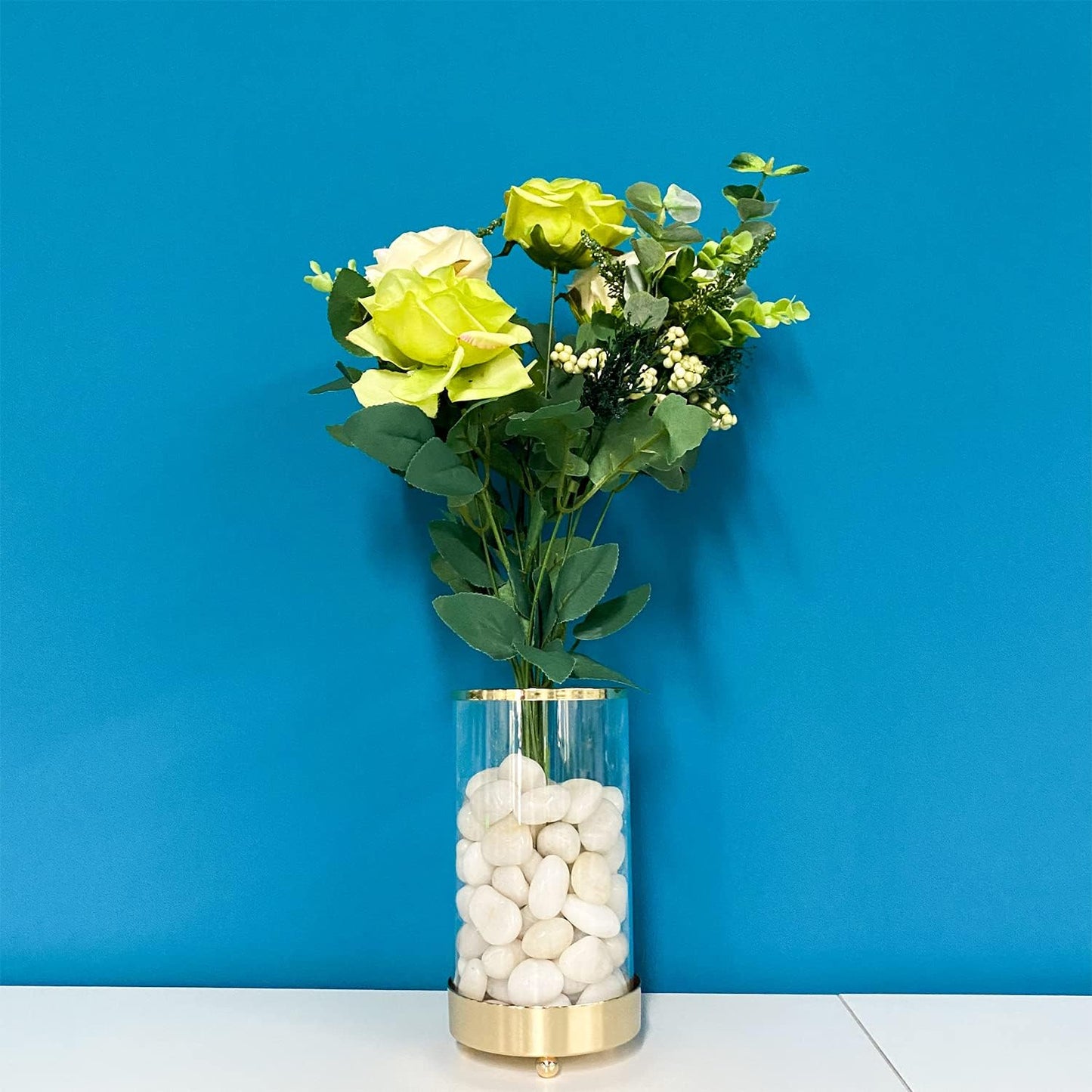 2lbs Small White Pebbles for Plants, 0.8-1.2 inch Decorative River Rocks for Plants, Aquariums, Landscaping. White Stones for Planter Vase and Outdoor Garden Rocks