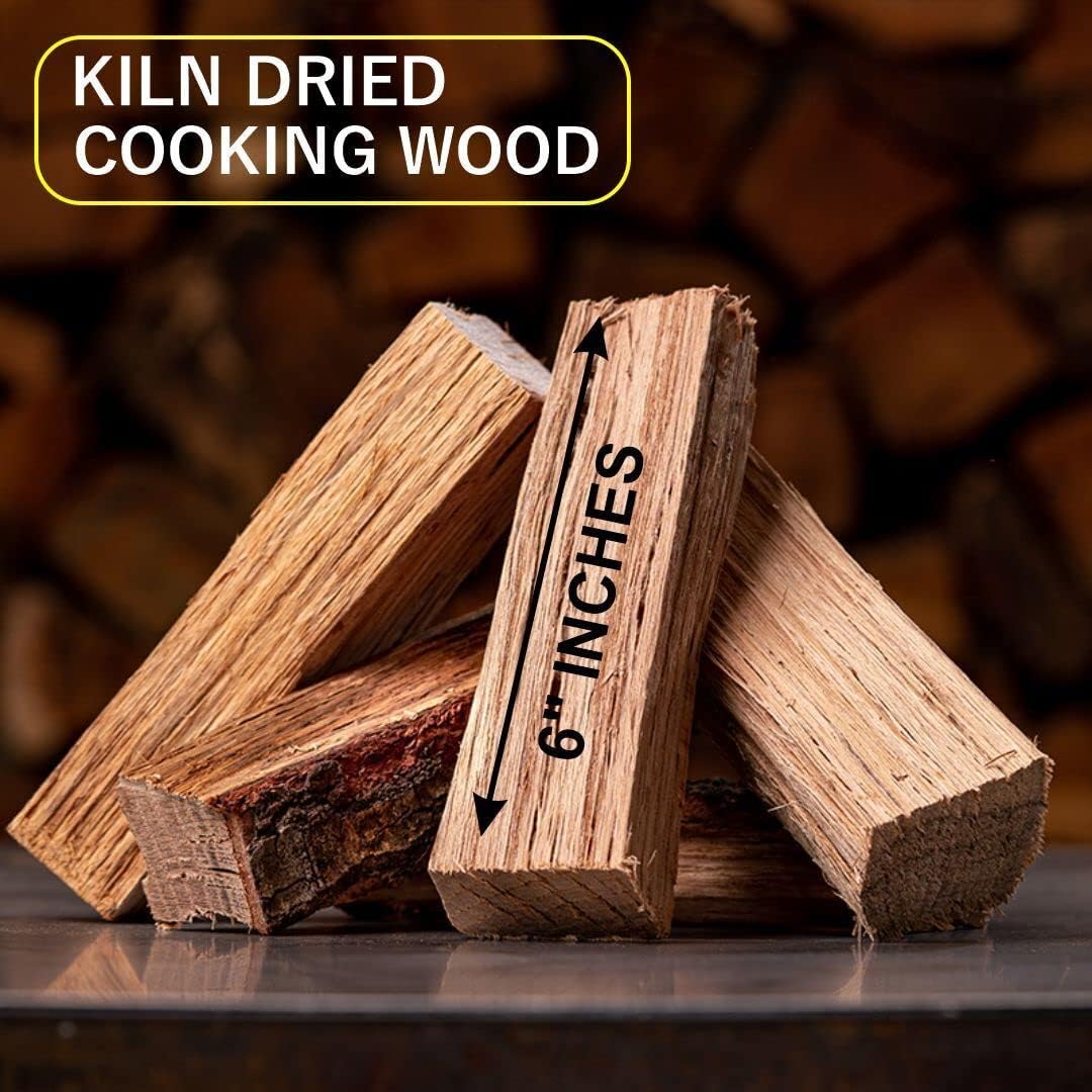 Kiln Dried ~6 x 0.5-1.5 Inch Mini Pizza Oven Cooking Logs, Wood Logs for Grills and Smokers, Solo Stove Mesa XL (790 Cubic Inches), Cherry