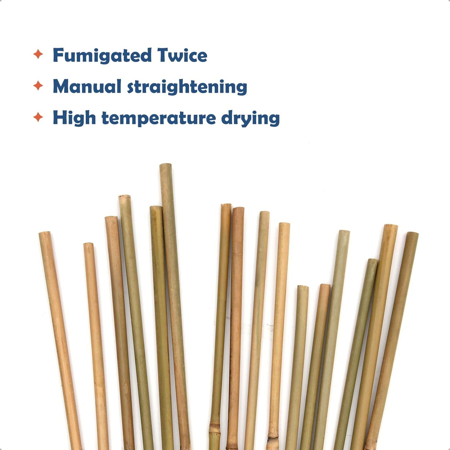 Bamboo Stakes 58 Inch (Approx 5FT) Garden Stakes Plant Stakes for Outdoor Climbing Plants Poles Sticks Support Tomatoes 20 Pack