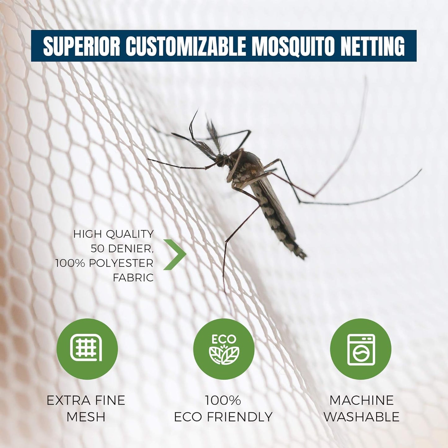 MEKKAPRO Large Garden Netting Pest Barrier, 10ft x 10ft, Mosquito Netting for Garden, Fine Mesh Insect Netting for Garden Protection from Birds and Pests, Customizable Garden Bug Netting Plant Cover