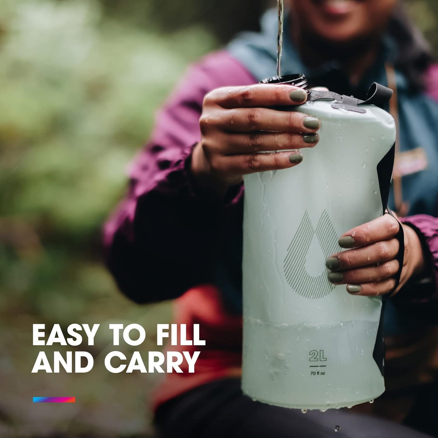 HydraPak Seeker - Collapsible Camping Water Storage (2L, 3L, 4L, 6L, 10L) - BPA & PVC Free, Hydration Reservoir Bag, Leak Proof
