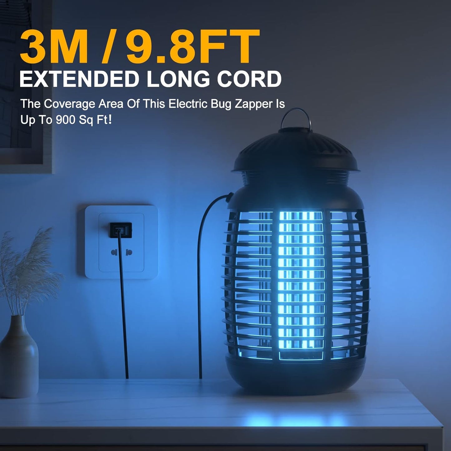VANELC Bug Zapper for Indoor and Outdoor, 4200V Electric Mosquito Zapper, High Powered Waterproof Fly Zappers Mosquito Traps Outdoor, Fly Control for Home, Kitchen, Backyard, Camping