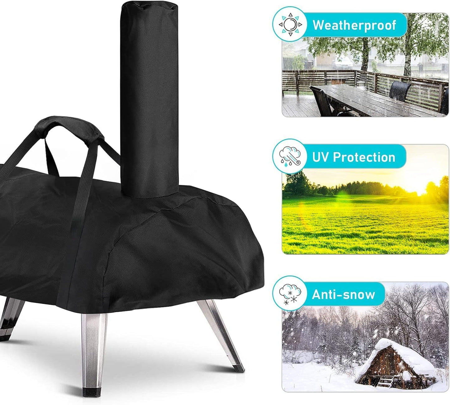Pizza Oven Cover for Pellethead,TwoPone Waterproof Pizza Oven Accessories Carry Cover for Outdoor
