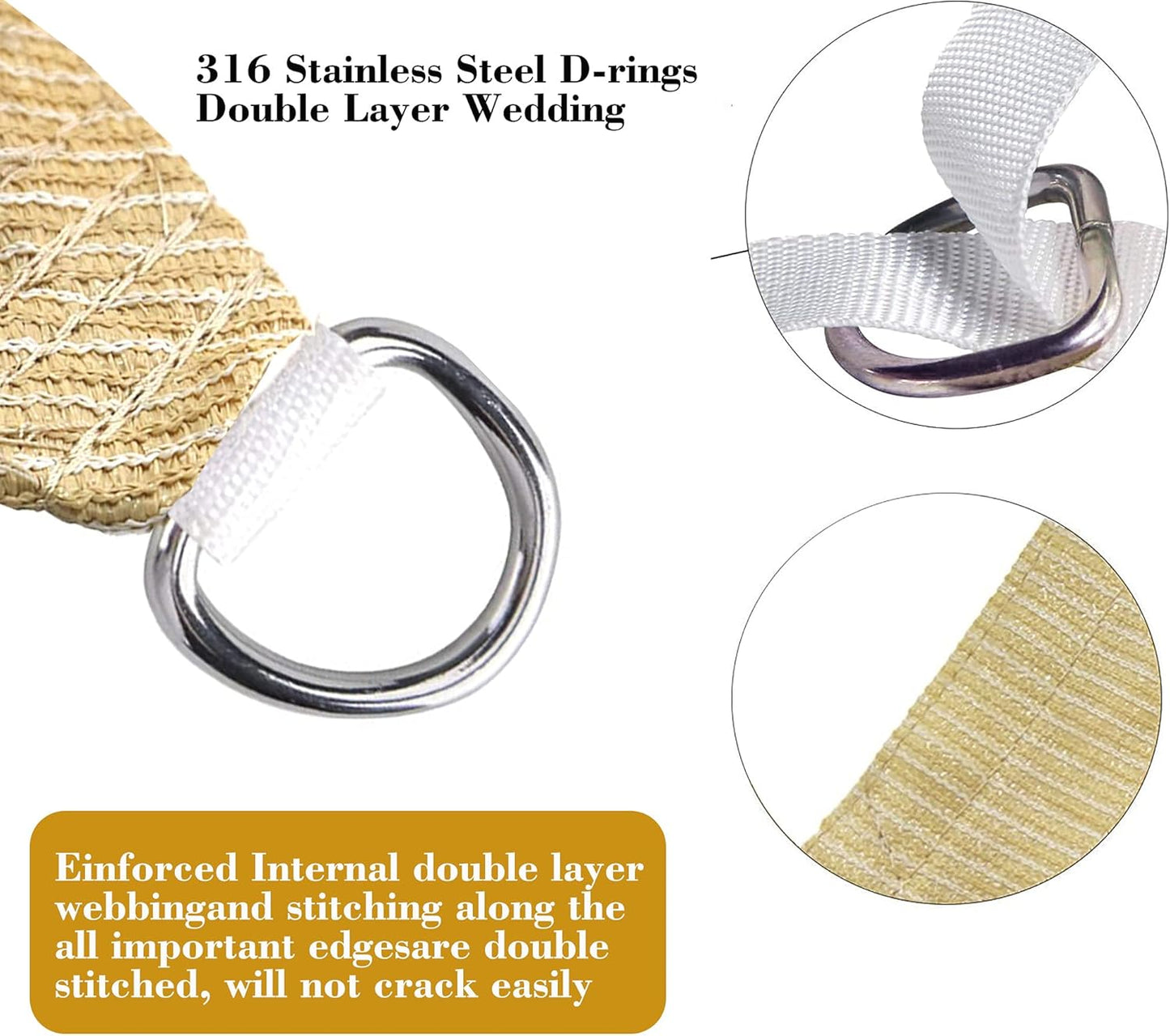 10' x 12' Beige Rectangle Sun Shade Sail SSP1212 Canopy Durable Fabric UV Block Awning,We Make Custom Orders