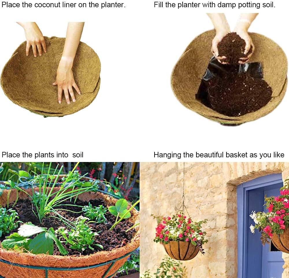 16x40 inch Natural Coconut Coir Liner Sheets Coco Fiber Roll Coco Mat for Planter Flower Basket Liner Garden Decoration Animal Pet Pad