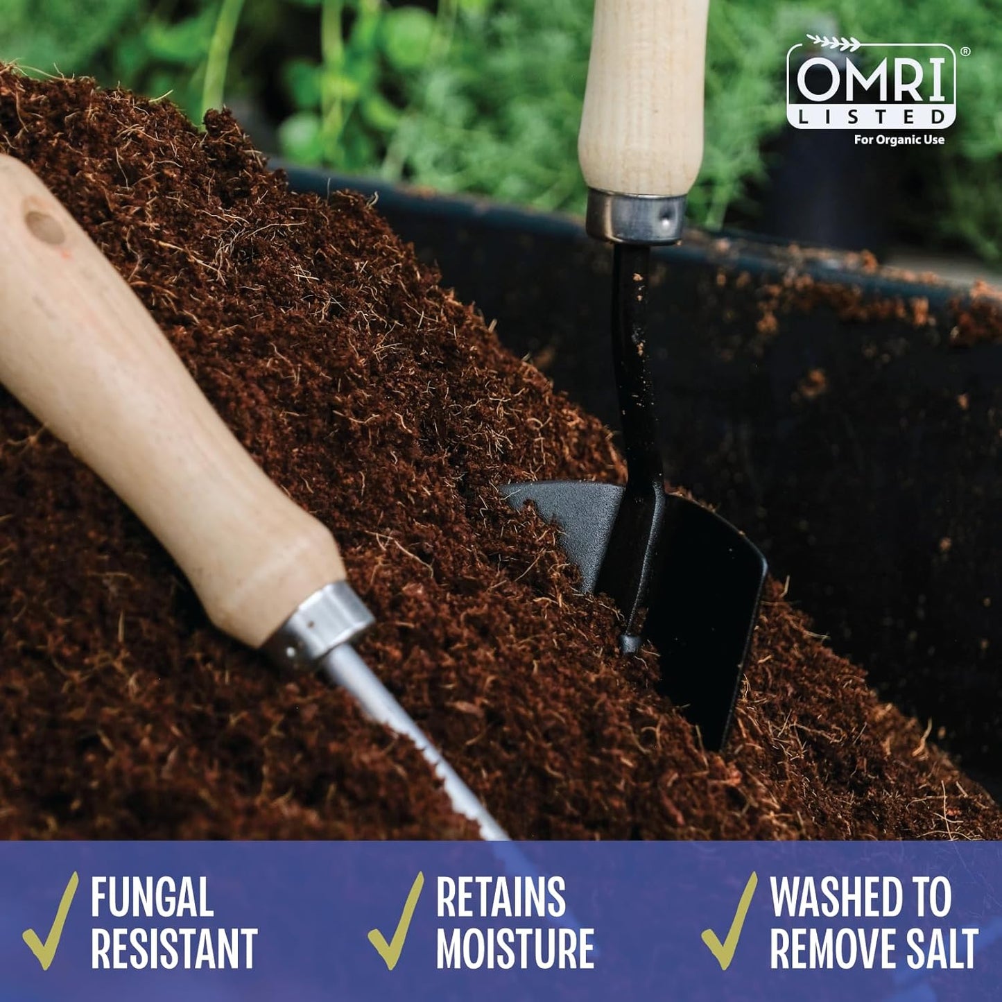 MagJo Naturals 100% Pure Coco Coir (Coco Peat) 11 Pound Block (5kg, OMRI Listed for Organic Gardening, Coconut Coir - Low EC and pH Balance - High Expansion Coco Fiber for Herbs, Flowers, Planting